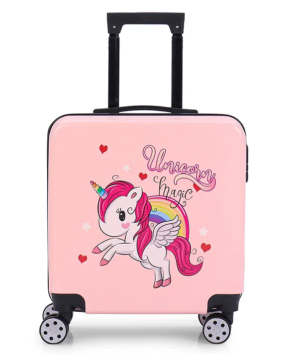 SCOFFCO KIDS LUGGAGE BAG 716 SET OF 2 LUGGAGE : SUITCASE & VANITY (WPT) - VARIATION COLOUR - ( PINK UNICORN / WHITE STAR WARS )