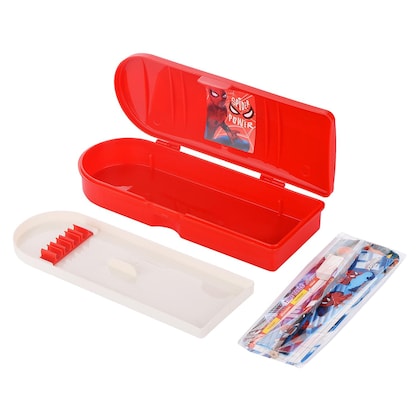 SKI Crysta 3D Big Pencil Box - set of 1- Spiderman