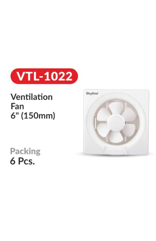Skyline Ventilation Fan VTL-1022 | 6 Inch (150mm) | High Speed Exhaust Fan for Kitchen & Bathroom