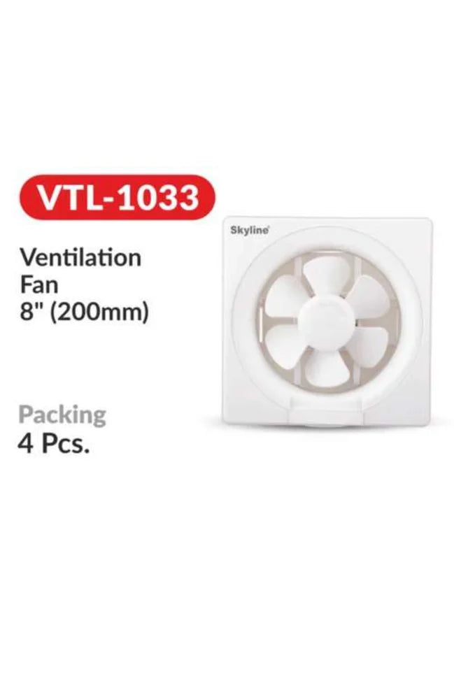 Skyline Ventilation Fan VTL-1033 | 8 Inch (200 mm) | High Speed Exhaust Fan for Kitchen & Bathroom