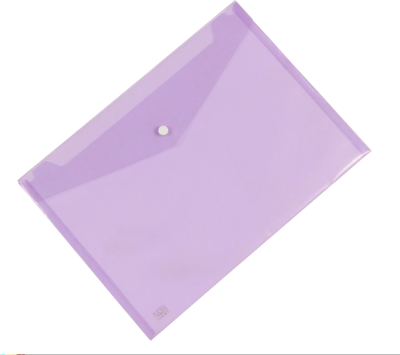 SAYA Eco Clear Bag Plain Clear SY228 Pack of 24 | Transparent Document File Bags with Button Closure | Waterproof Plastic Folder for A4/FS Documents | Office, School & Home Use