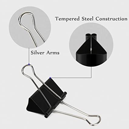 Amkay Binder Clip 19mm(Pack of 12 pcs)