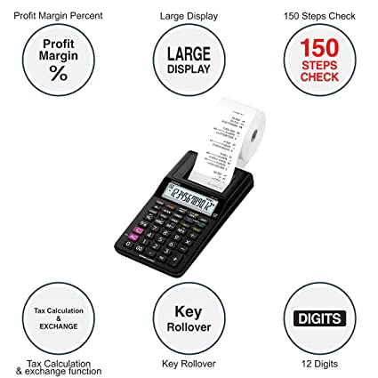 Casio Printing Calculator Mini Desk Type HR-8RC