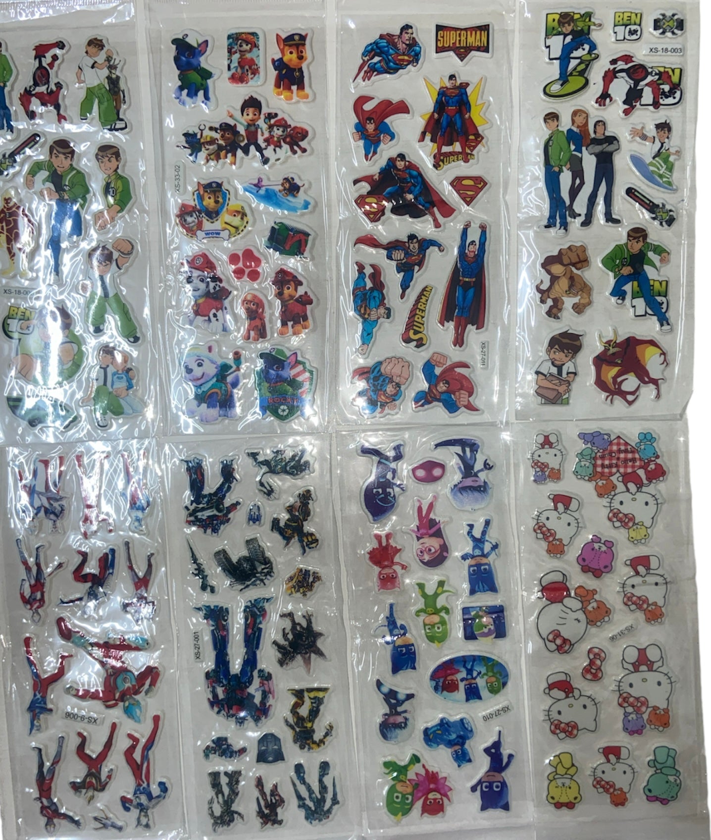 Amkay Stickers Xs 3D Ben10, Super Hero, Smily etc.. - Scoffco