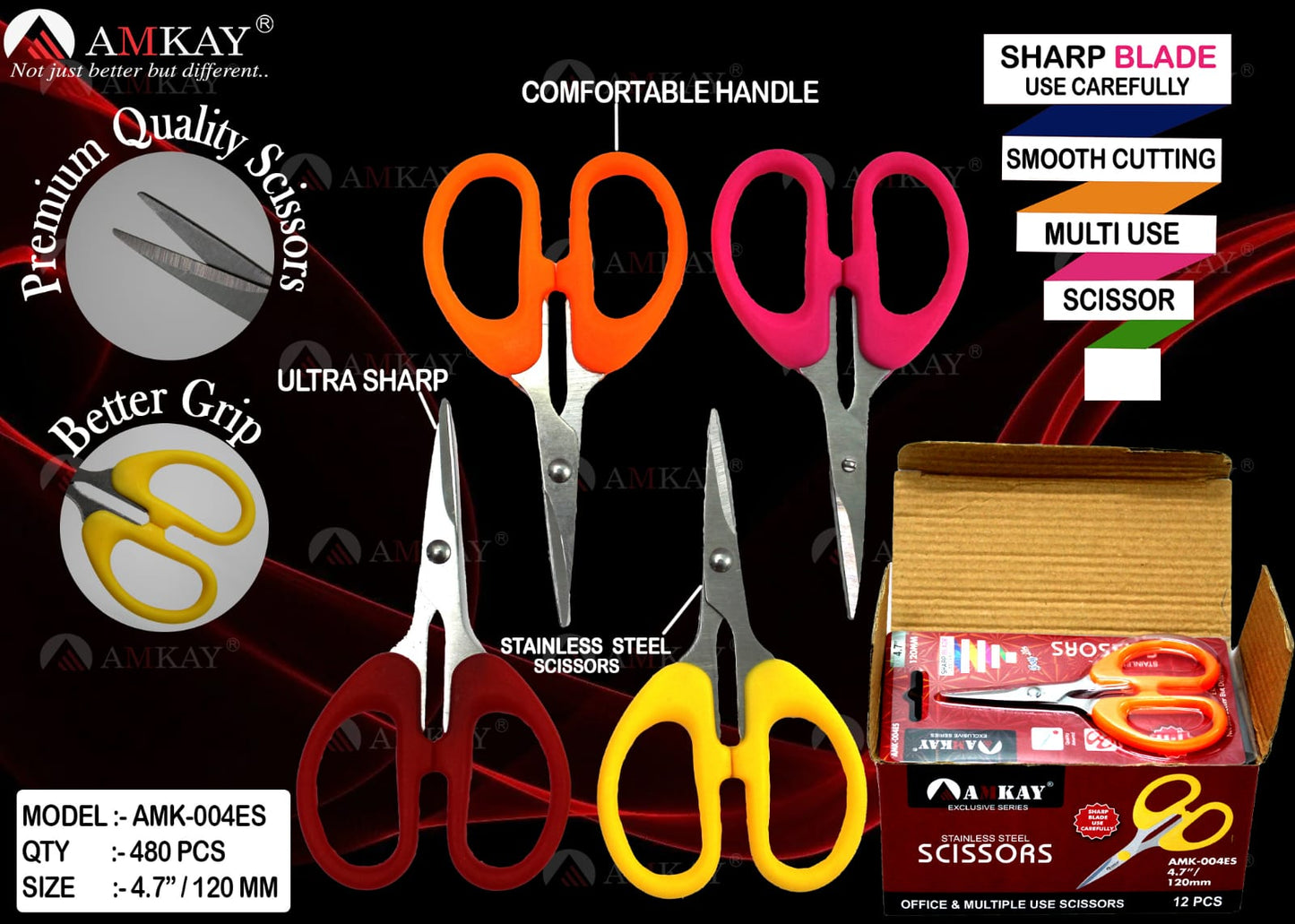 Amkay Scissor 004, 4.7 Inch - Scoffco