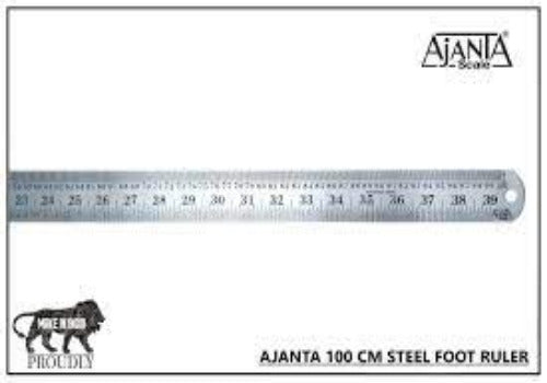 Ajanta Foot Ruler stainless steel 100cm ( 3.3 FEETS ) - Scoffco