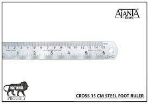 Ajanta Cross Steel Foot ruler 15cm - Scoffco