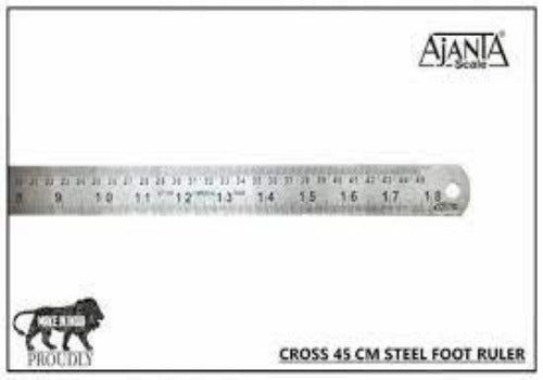 Ajanta Cross Steel Foot ruler 45cm - Scoffco