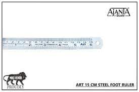 Ajanta Art Ruler Stainless Steel 15cm - Scoffco