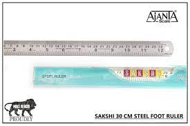 Ajanta Sakshi ruler stainless steel 30cm - Scoffco