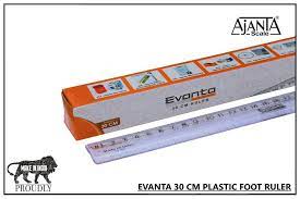 Ajanta Evanta Plastic Scale/Ruler 30cm - Scoffco