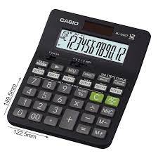 Casio MJ-12GST 150 Steps Check and Correct Desktop Calculator with Bigger Screen/Keys (12 Digit), Black - Scoffco