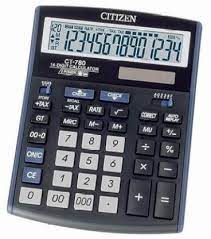 Citizen CT-780 120 Steps Check and Correct Desktop Calculator with Bigger Screen/Keys (14 Digit), Black - Scoffco