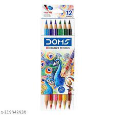 DOMS BI COLOUR PENCIL 6 X 2 - 12 Shades