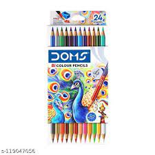 DOMS BI COLOUR PENCIL 12 X 2 - 24 NEW