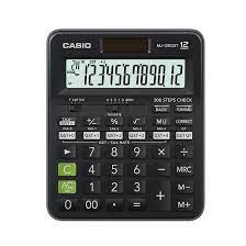 Casio MJ-120GST 200 Steps Check and Correct Desktop Calculator with Bigger Screen/Keys (12 Digit), Black - Scoffco