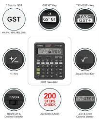 Casio MJ-120GST 200 Steps Check and Correct Desktop Calculator with Bigger Screen/Keys (12 Digit), Black - Scoffco