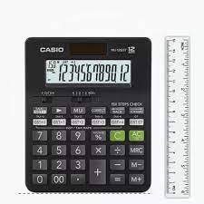 Casio MJ-12GST 150 Steps Check and Correct Desktop Calculator with Bigger Screen/Keys (12 Digit), Black - Scoffco