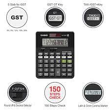 Casio MJ-12GST 150 Steps Check and Correct Desktop Calculator with Bigger Screen/Keys (12 Digit), Black - Scoffco