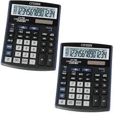 Citizen CT-780 120 Steps Check and Correct Desktop Calculator with Bigger Screen/Keys (14 Digit), Black - Scoffco