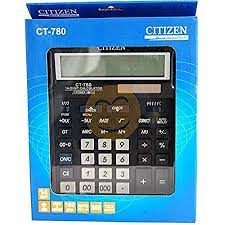 Citizen CT-780 120 Steps Check and Correct Desktop Calculator with Bigger Screen/Keys (14 Digit), Black - Scoffco