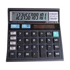 Citizen CT-512 WT 112 Steps Check and Correct Desktop Calculator with Bigger Screen/Keys (12 Digit), Black - Scoffco