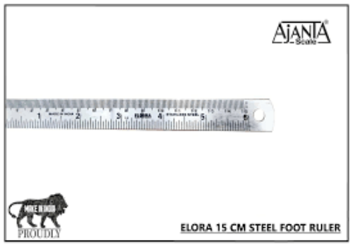 Ajanta Elora Ruler Stainless Steel 15cm - Scoffco