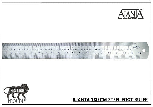 Ajanta super ruler stainless steel 180cm - Scoffco