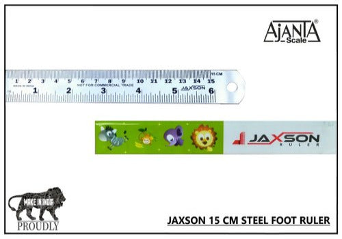 Ajanta Jaxson Ruler Stainless Steel 15cm - Scoffco